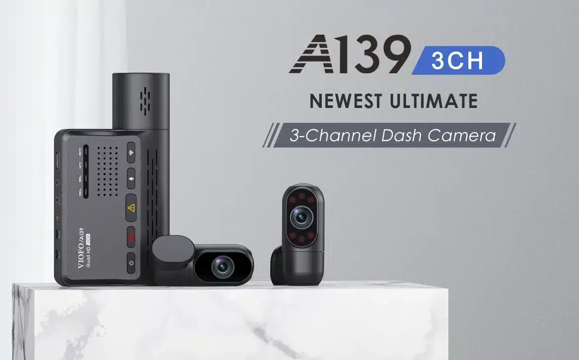 A139 3CH Newest Ultimate 3 Channel Dash Camera