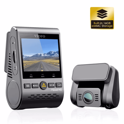 A129 Plus Duo 2 Channel Dual Dashcam (EMMC) – Front & Rear