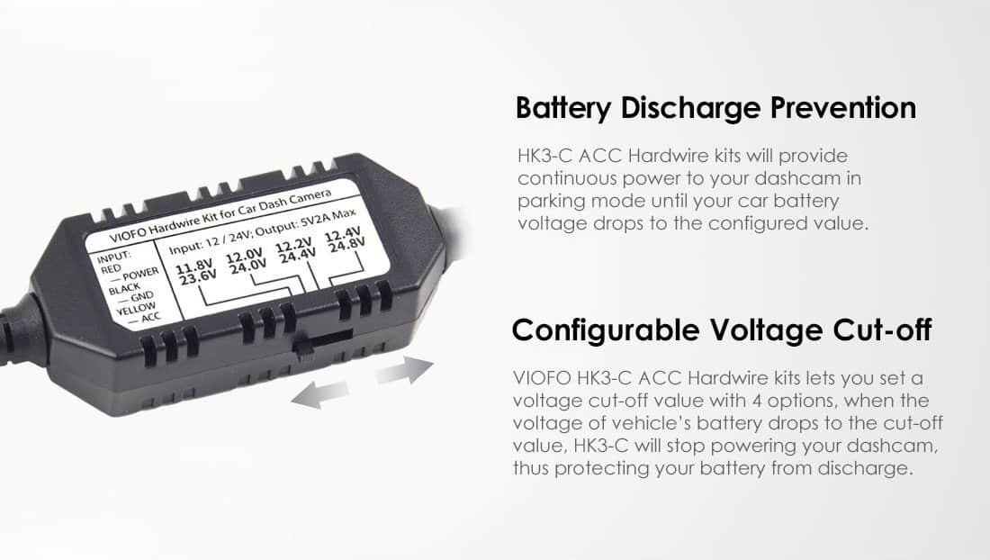 HK3-C Hardwire Kit All A139 Models 6 Battery Discharge Prevention & Configurable Voltage Cut-off