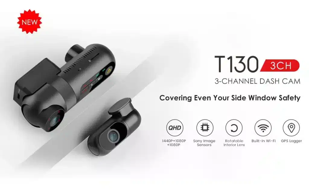 T130 3CH | 3 Channel Dash Cam -Qualities
