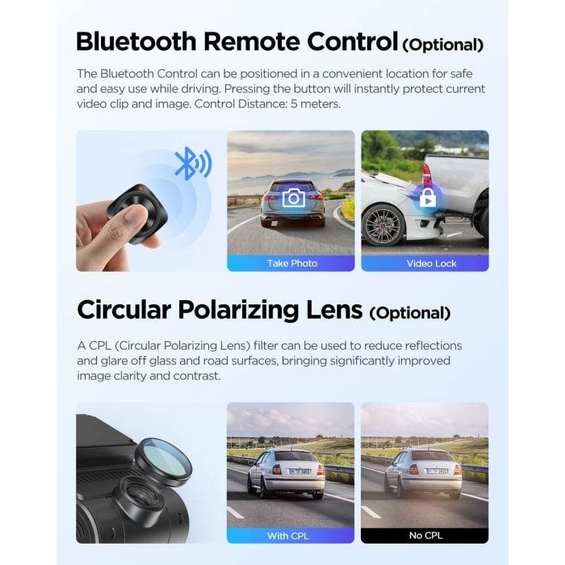VIOFO A229 Plus 3CH: 2K+2K+1080P HDR Triple Dash Camera with Dual Sony STARVIS 2 Sensors, GPS, and Voice Control 10 VIOFO A229 Plus 3CH 2K HDR Triple Dash Camera