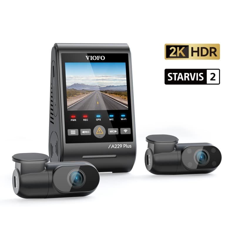 VIOFO A229 Plus 3CH: 2K+2K+1080P HDR Triple Dash Camera with Dual Sony STARVIS 2 Sensors, GPS, and Voice Control 1 VIOFO A229 Plus 3CH 2K+2K+1080P HDR Triple Dash Camera with Dual Sony STARVIS 2 Sensors, GPS, and Voice Control