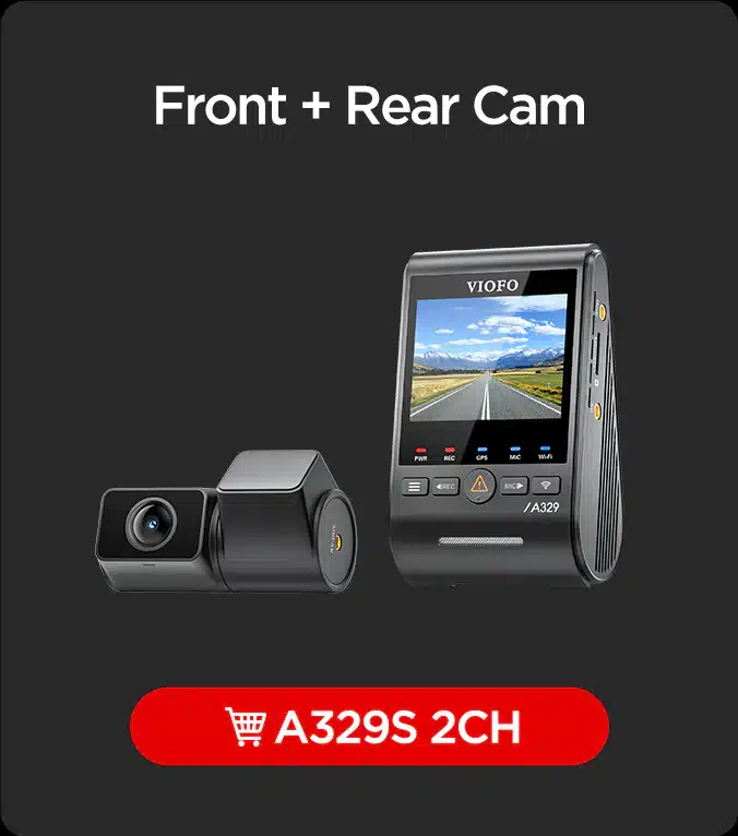 Viofo A329S - Two Channel Dash Camera Front and Rear