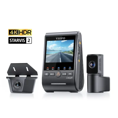 Dash Cam VIOFO A329TW 3 Channel 4K Front + 2K Telephoto & Waterproof Rear Sony