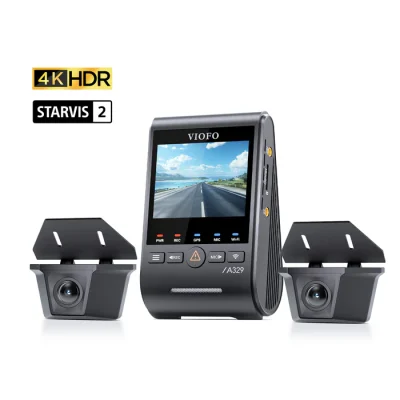 Dash Camera VIOFO A329WW 3 Channel 4K Front+ 2 Rear Waterproof External Cameras